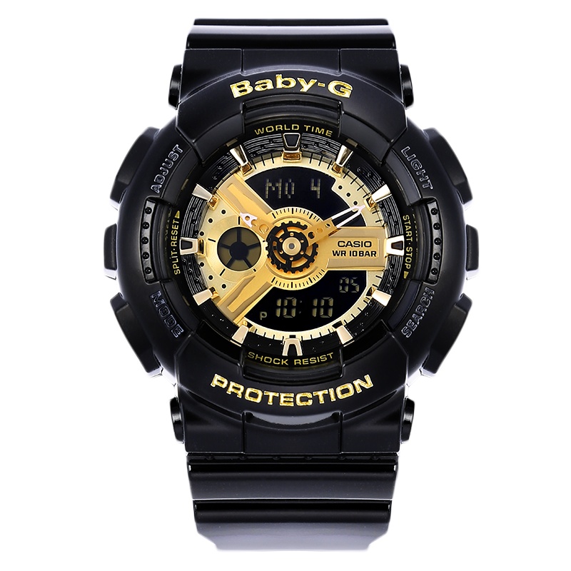 CASIO(卡西欧) BABY-G系列 黑金运动手表 石英表女表 BA-110-1A林允同款