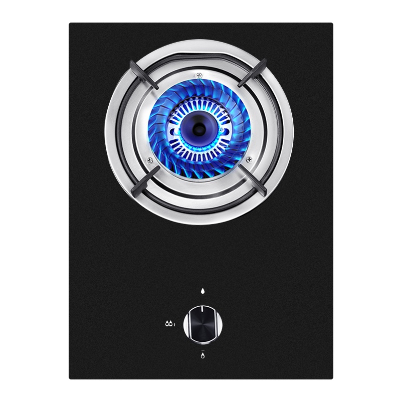 樱雪(INSE)4.5KW猛火防爆黑晶钢化玻璃大面板燃气灶单眼灶台式嵌入式煤气灶灶具家用Q1910(B)天然气单灶