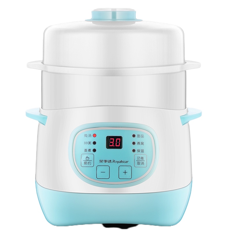 荣事达(Royalstar)RDZ-S1002ZL全自动白瓷内胆煲汤锅熬煮粥锅慢炖家用电炖盅1L预约保温炖煮锅