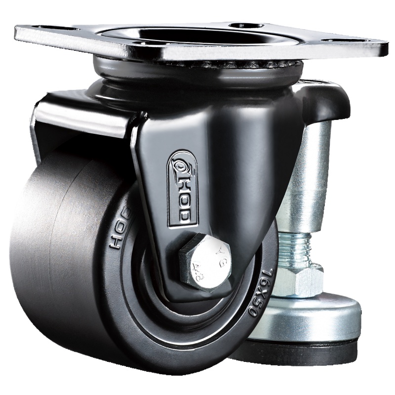 森美人调节脚轮重型承重载万向轮水平2寸25寸寸4寸福马脚轮带刹车 浅黄色