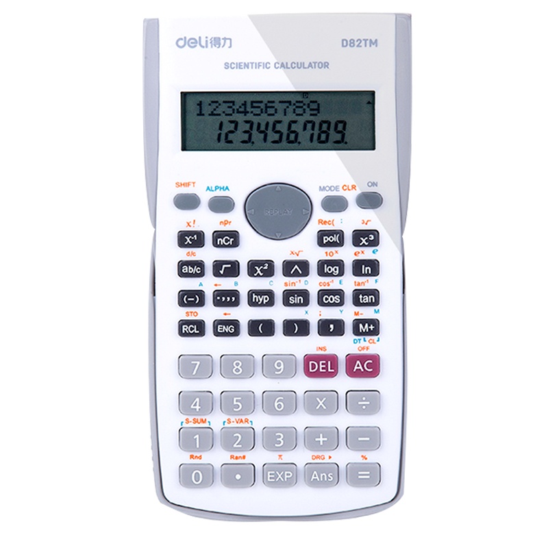 得力 D82TM-BAI函数计算器多功能学生用科学计算机考试专用大学会计金融可爱便携大学生中学生中级会计复数统计学
