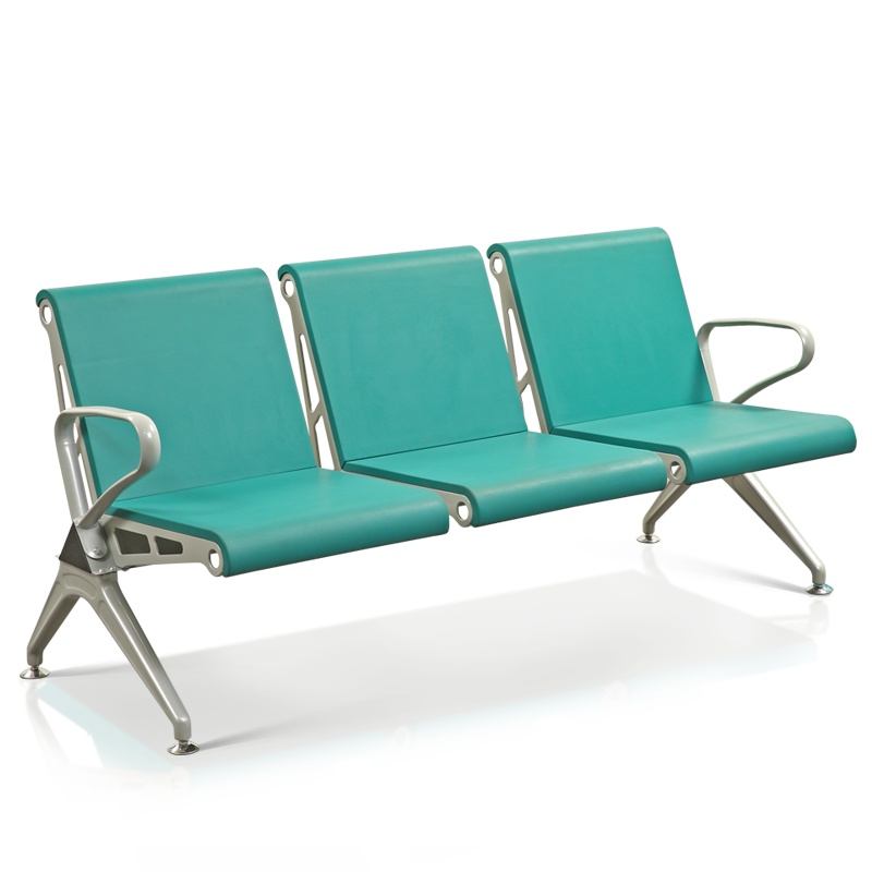 [红心家居]连排椅候车椅银行等候椅公共座椅车站椅子会议室休息椅带皮垫三人位