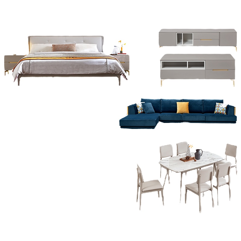 全友家居 现代简约卧室家具套装