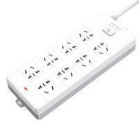 得力(deli) 插座18262 8位组合孔3米 白色