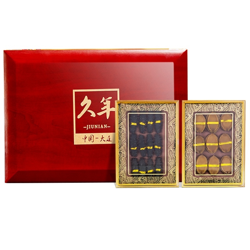 久年 大连淡干海参50g大鲍鱼50g干货礼盒共100g深海野生辽参海生福跳墙原材料特级送领导送长辈亲朋好友