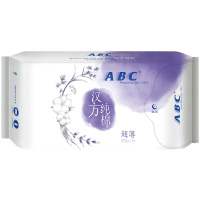 ABC汉方纯棉卫生巾超长甜睡夜用 超薄棉柔420mm*3片姨妈巾