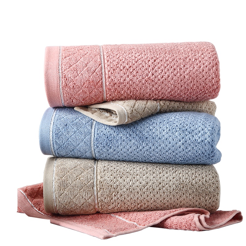 竹之锦毛巾 竹纤维柔软擦脸巾提花洁面强吸水毛巾3条装 34*76cm 100g/条