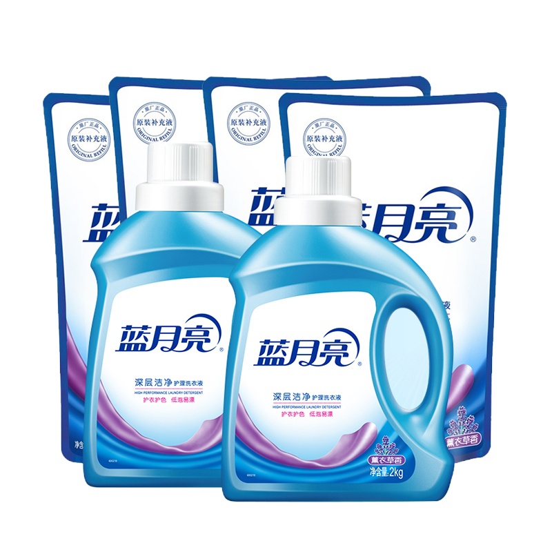 薰衣草洁净洗衣液2kg*2+薰衣草洁净洗衣液袋装1kg*4 DT