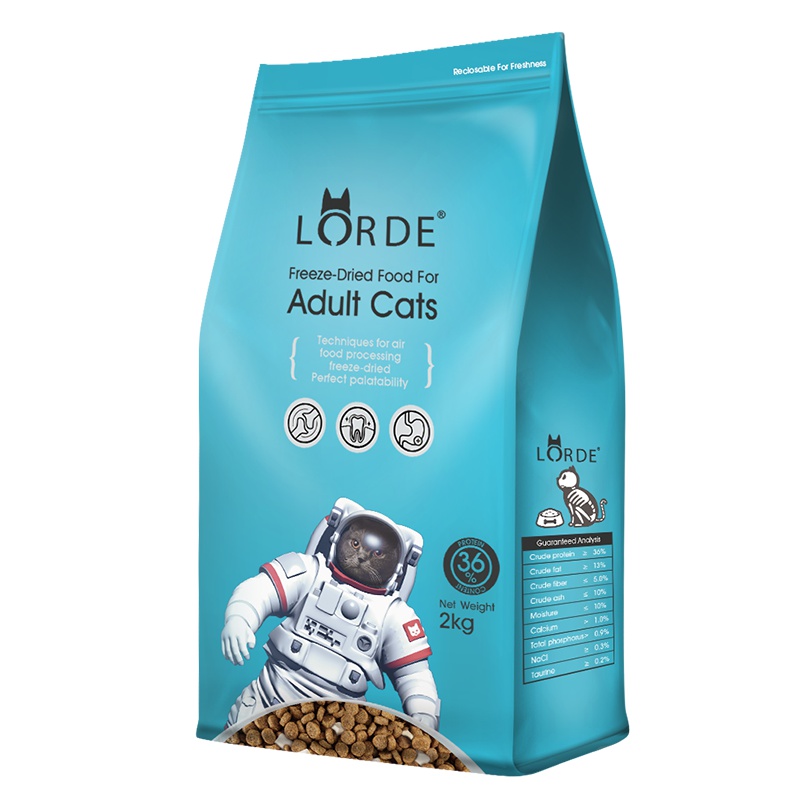 LORDE猫粮 天然粮成年猫粮2kg 精选鳕鱼鸡肉冻干