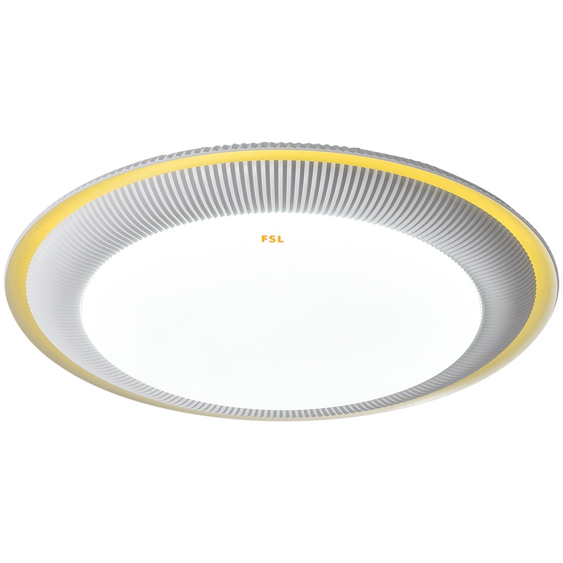 FSL佛山照明LED吸顶灯简约现代圆形房间卧室灯铁艺镂空客厅餐厅灯具15平方米