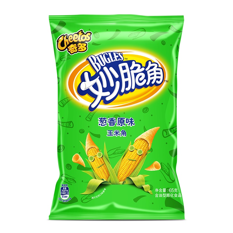 奇多(Cheetos) 妙脆角 葱香原味65克/袋装 膨化食品