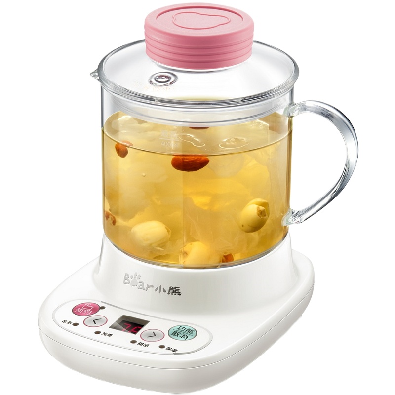 小熊(bear)养生壶加厚玻璃电热杯迷你烧水壶办公室小型煮茶器YSH-A03C5