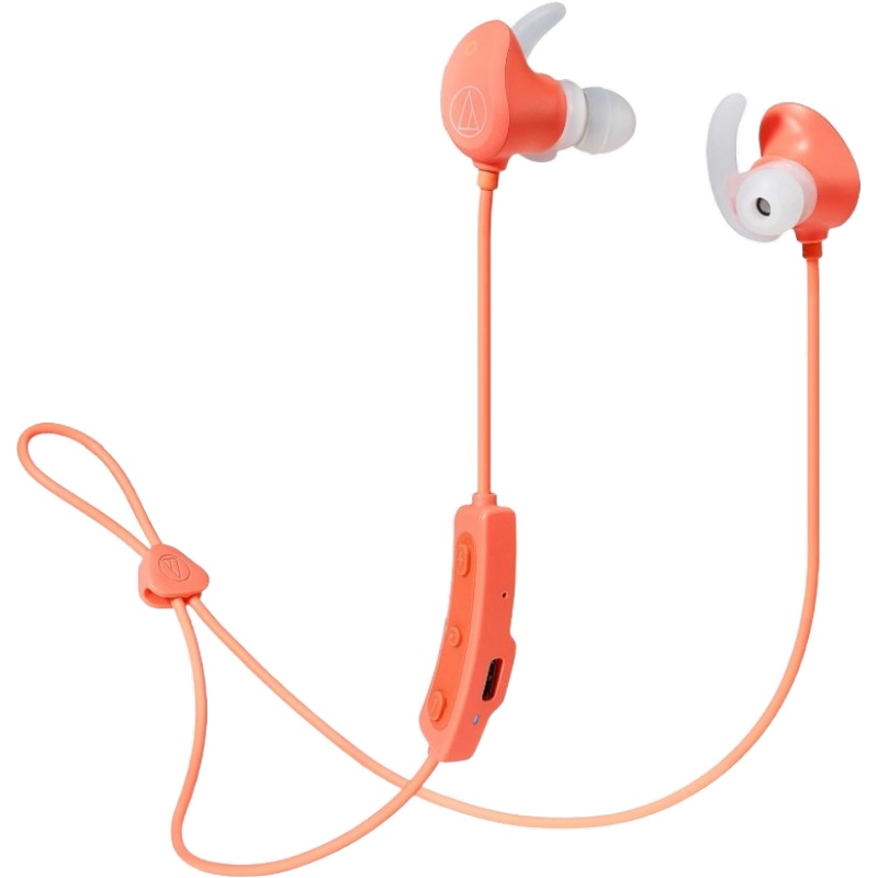 Audio Technica/铁三角 ATH-SPORT60BT 粉色 运动防水带麦蓝牙入耳耳机