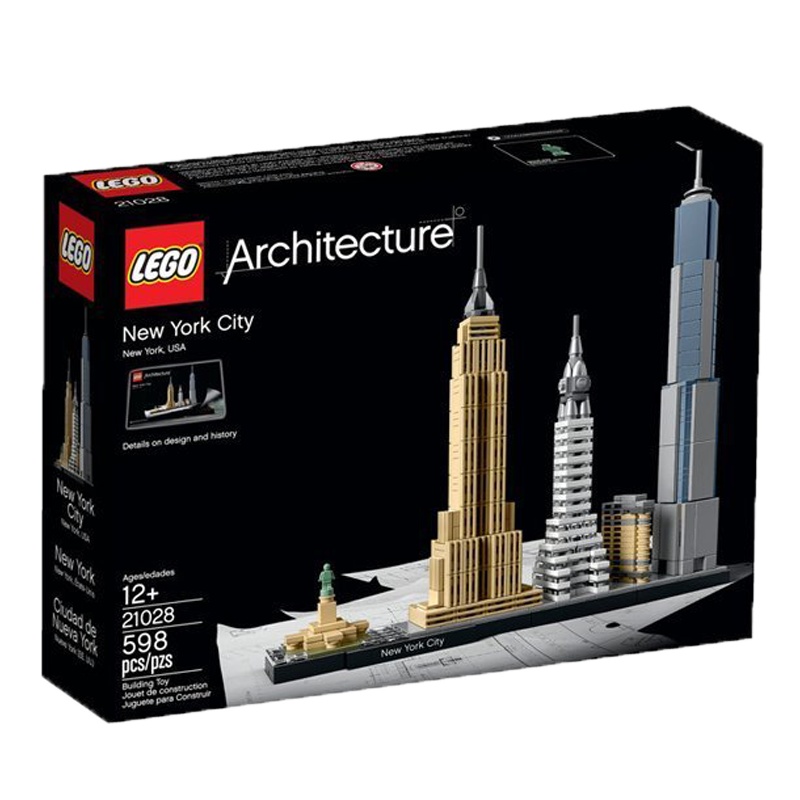 乐高(LEGO)建筑系列 纽约街景 21028 12岁以上 儿童积木拼装玩具塑料 200块以上