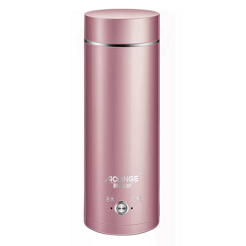 奥林格(AOLINGE) MD-Y6小型便携电热杯出国旅行电热水杯煮粥加热迷你烧水壶旅游电热水壶电水壶400ml 玫瑰粉