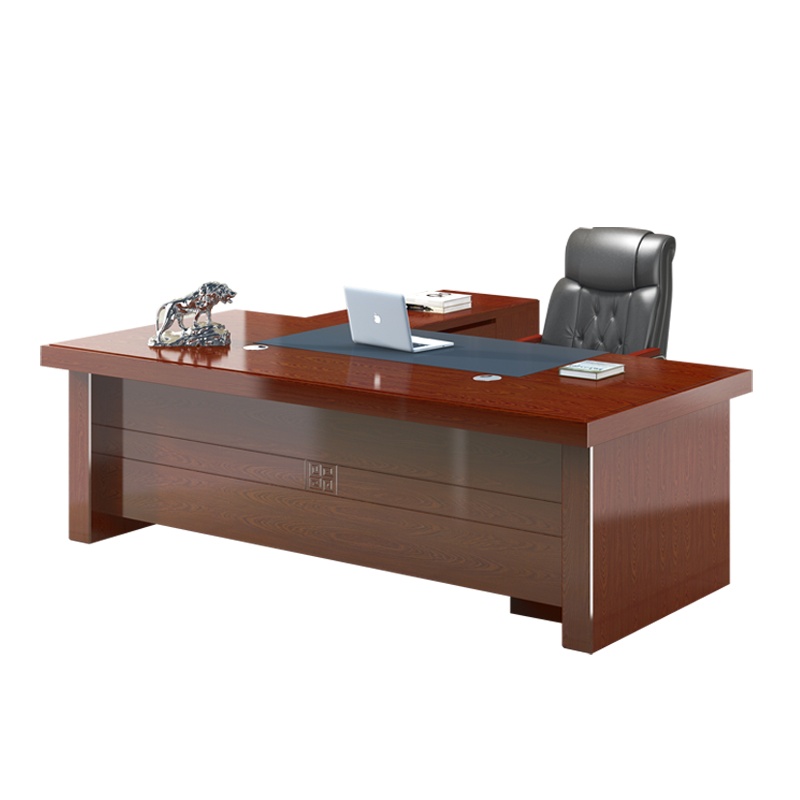卓澳(ZHUOAO)大班台办公桌总裁桌老板桌油漆贴实木皮经理桌