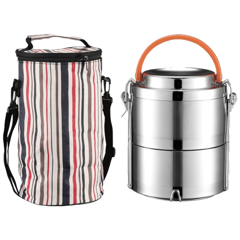 美帮汇304不锈钢茶具长真空6小时保温饭盒大容量饭桶多层保温桶便携便当盒