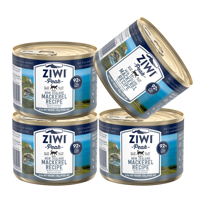 巅峰ZiwiPeak 马鲛鱼配方猫罐头 185g*4罐