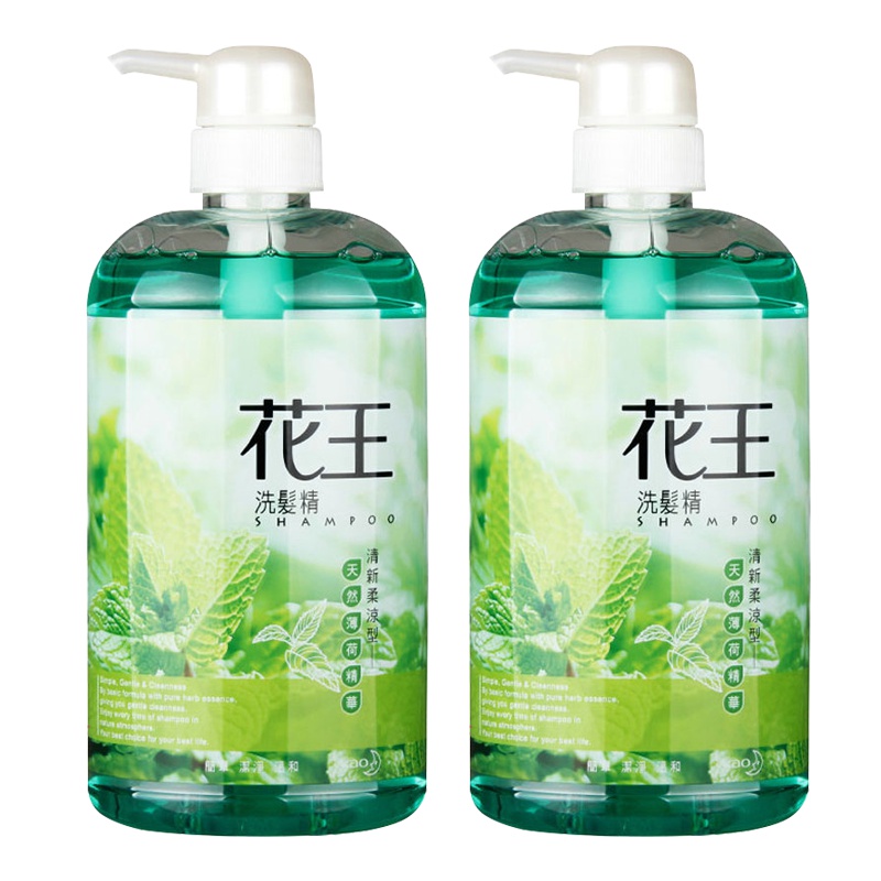 花王(KAO) 洗发水洗发精750ml/瓶 洗发露原装进口 薄荷清凉2瓶装