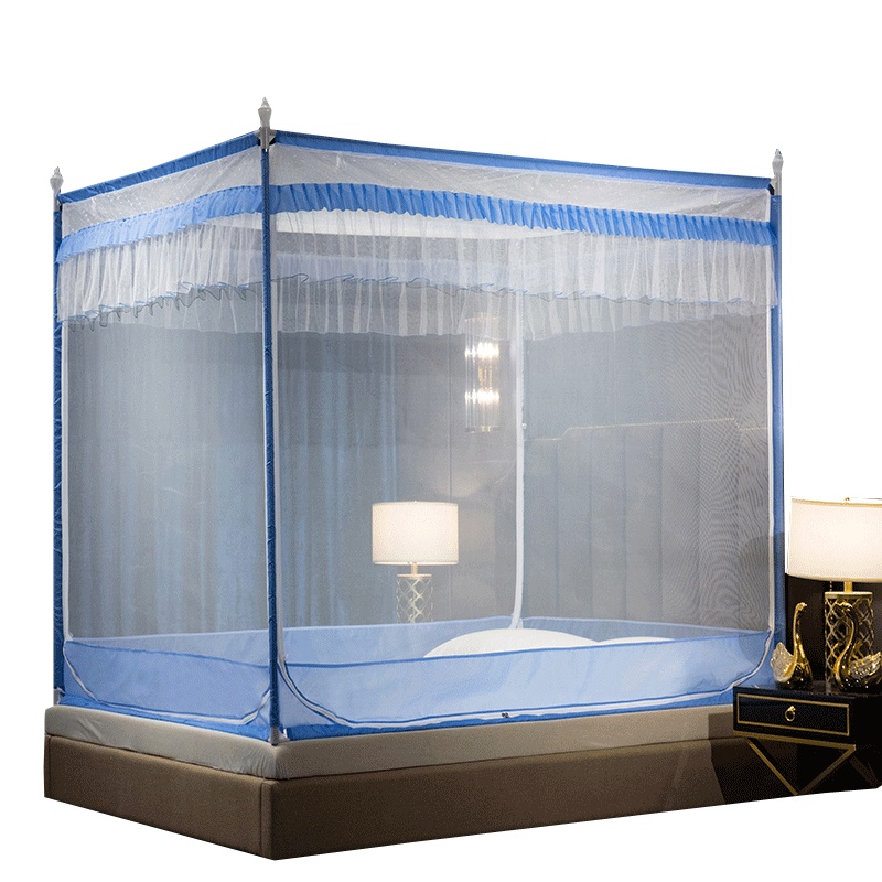 唛乐斯MALLAS外穿方顶蚊帐 加高开阔 加大空间 加密超柔帐纱 不锈钢支架 三开门设计防蚊蚊帐