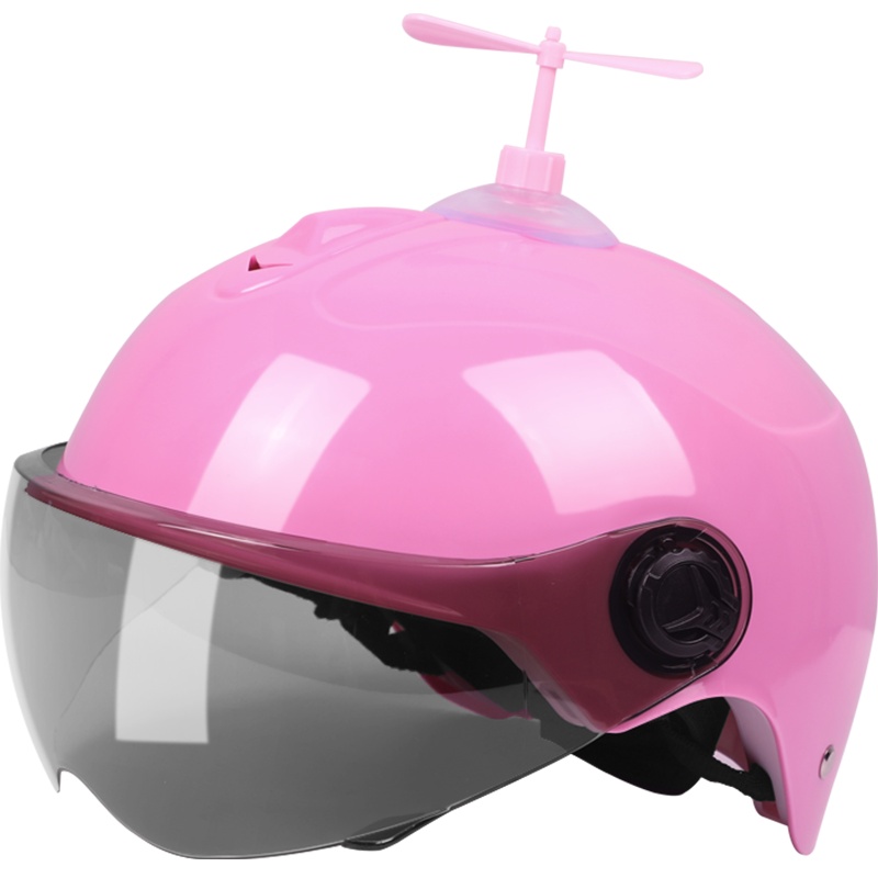 永久儿童小孩电动电瓶车头盔安全头帽夏季半盔轻头灰盔竹蜻蜓女男
