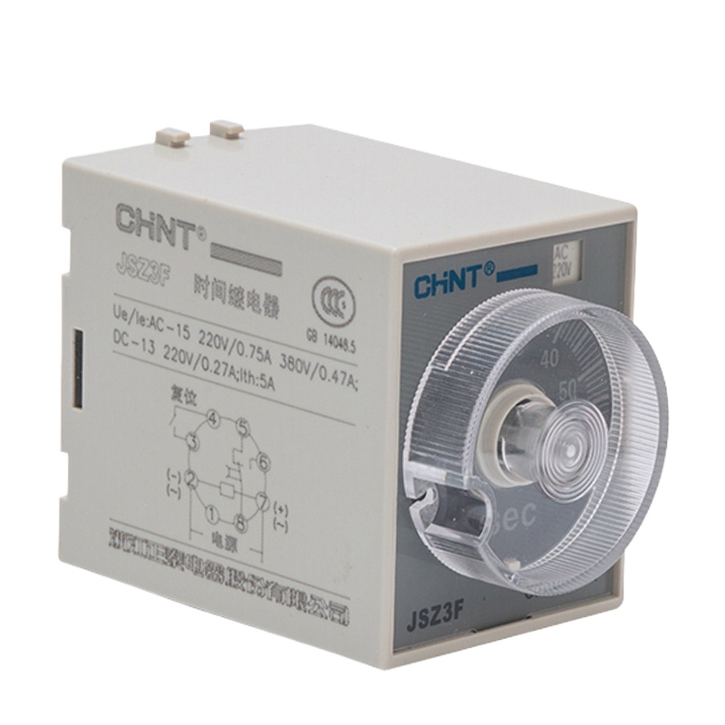 正泰 JSZ3F-5s-AC380V 断电延长时间继电器 含底座和导轨