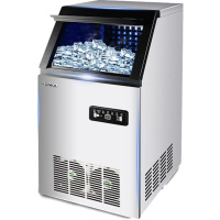 康佳KONKA制冰机商用奶茶店大型全自动方冰大容量小型冰块制作机 水冷 接入自来水