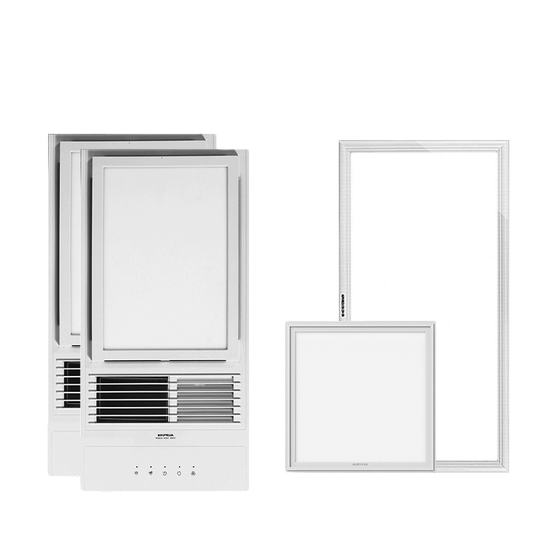 奥普风暖高端智能卫生间浴霸E365*2+方灯+长灯 浴室多功能暖风机 集成吊顶式普通吊顶式 浴霸灯具照明套餐 取暖器 暖