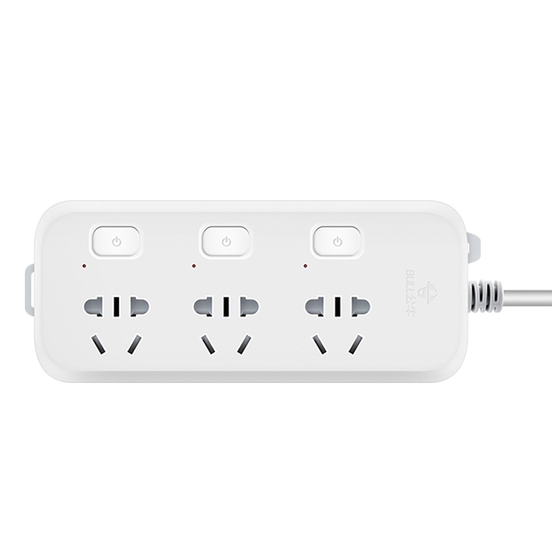 公牛(bull)GN-B3033全长1.8米3位分控开关新国标带儿童保护门大孔间距插座/接线板/排插/拖线板/插排白色