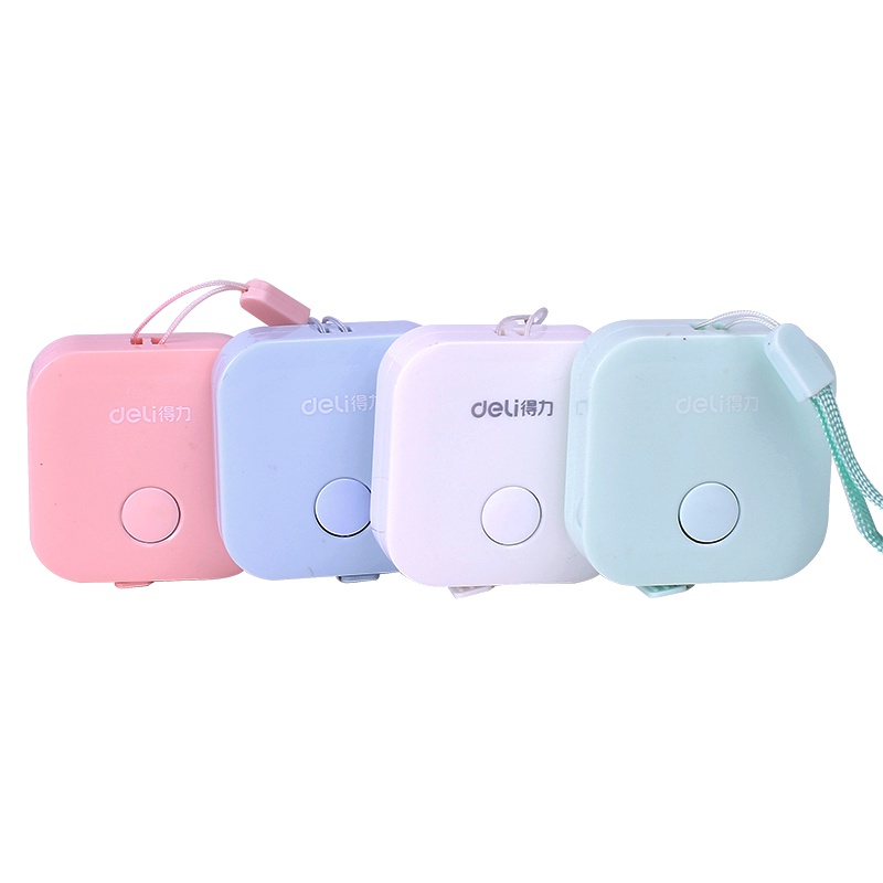 得力(deli)79650便携式公制公英双制纯色皮卷尺 腰围胸围臀围量衣尺 尺子测量三围随身