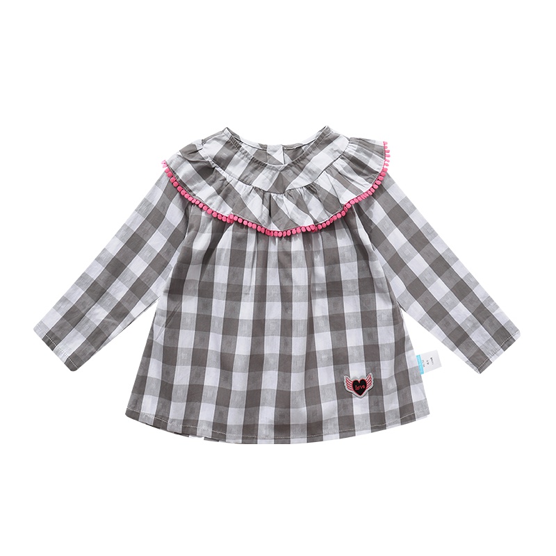 宝贝巴迪19年秋装新款女童针织衫幼童宝宝衬衫8832204