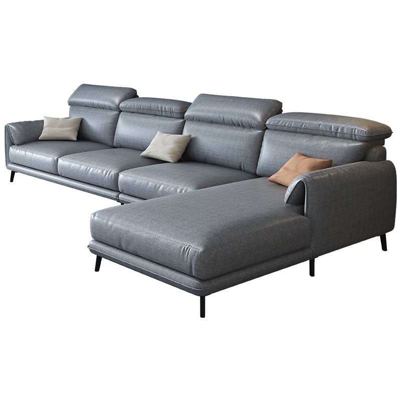 都市名门 意式新款免洗科技布沙发客厅组合现代简约小户型木制实木布艺沙发三人贵妃转角沙发