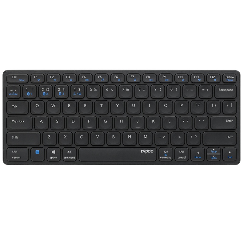 雷柏E9050G 黑色刀锋键盘 单键盘 无线蓝牙 超薄三模键盘(办公键盘 便携键盘) 78键锂电池