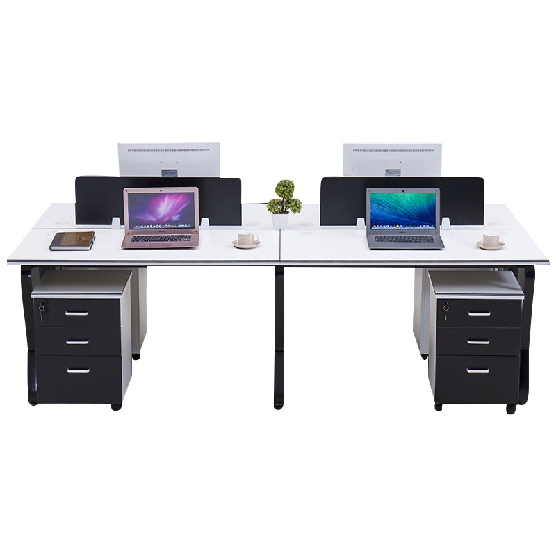 质凡上海办公家具办公桌椅组合现代简约四人位员工电脑桌子办公室卡位