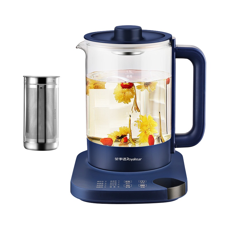 荣事达(Royalstar) 养生壶YSH1508L多功能电热水壶高硼硅玻璃壶触控式煎药壶花茶器煲茶壶烧水壶