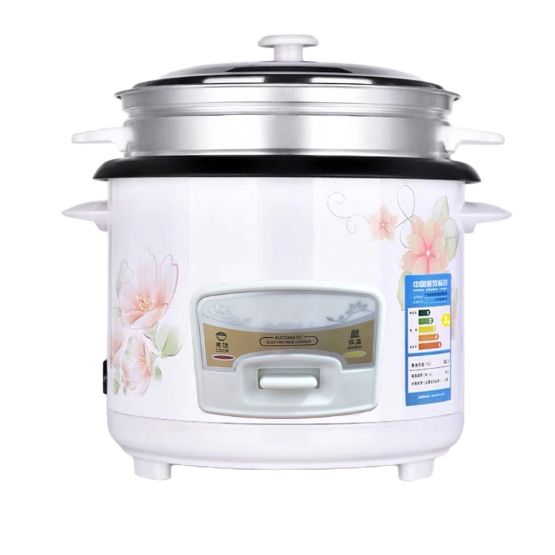 多功能家用大容量4-6升老式电饭锅时光旧巷1-3l单人学生宿舍小型2人电饭煲 标配白色6升(铁合金黑金内胆)