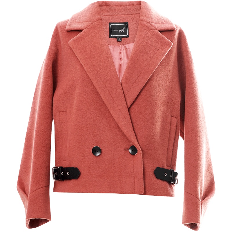 OUNIXUE欧昵雪 | [宽松毛呢大衣]秋冬季翻领长袖外穿潮宽松短款呢子外套女