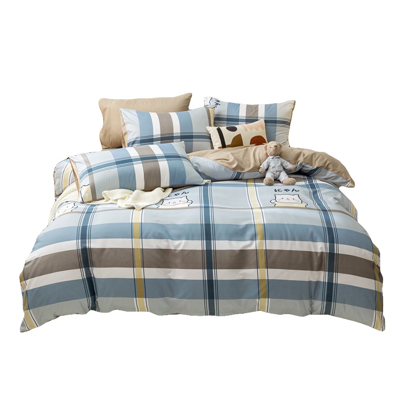 南极人(NanJiren)家纺 卡通可爱四件套床上用品上下铺学生宿舍0.9三件套床单被套1.8m