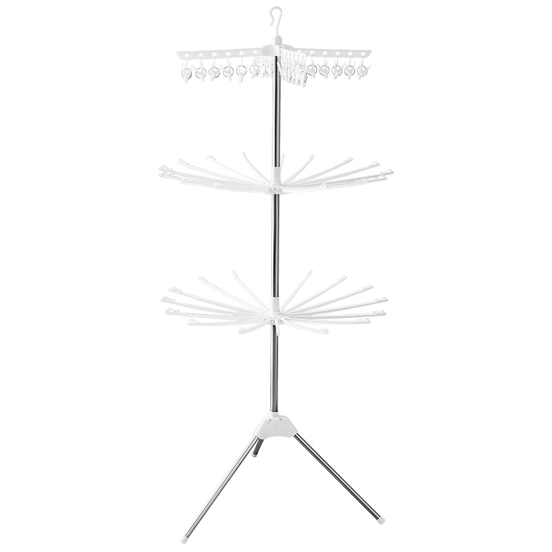 盼盼婴儿晾衣架落地折叠阳台不锈钢晒衣架儿童毛巾架宝宝尿布架