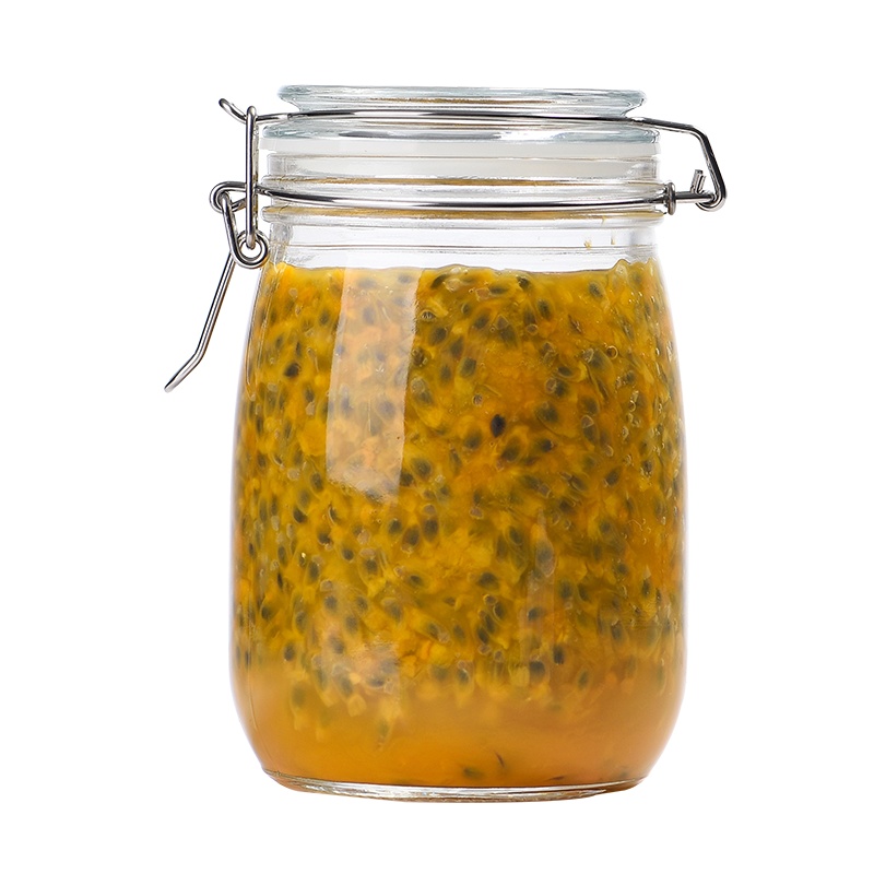 Scybe喜碧 食品密封罐玻璃带盖蜂蜜瓶柠檬酵素瓶子家用储物罐糖果1100ml单支装