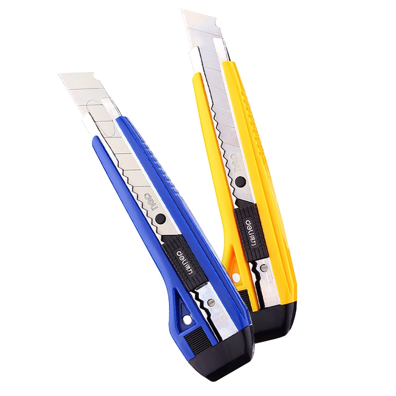 得力(deli)2041美工刀 (单位:把)得力办公用品美工刀/墙纸刀/割纸刀 大号刀片颜色随机