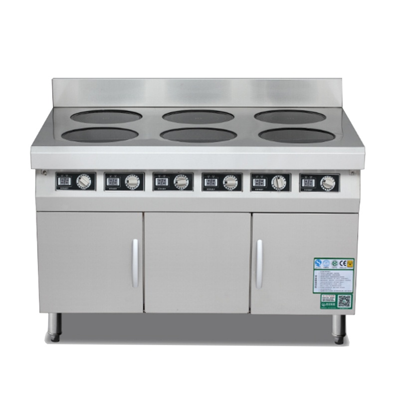 厨禾 CH-5BZ6L 商用大功率电磁四眼 多头电磁炉5kw煲仔炉4头6头麻辣烫 多眼平面灶 煲仔炉电陶炉5KW*6
