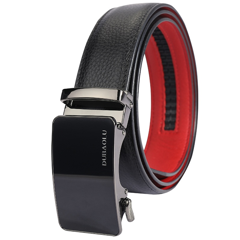 dubaolu/都宝路【配礼盒本命年红皮带】头层牛皮商务时尚男士自动扣皮带腰带