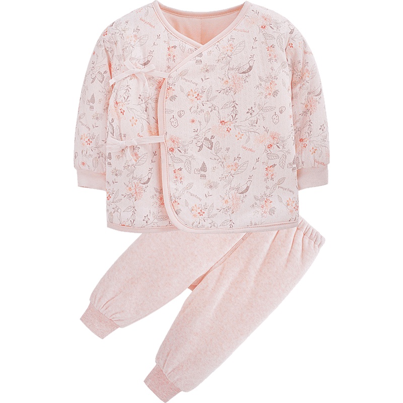 苏宁自营婴姿坊女童和尚袍两件套 粉红 52-66cm 0-6个月