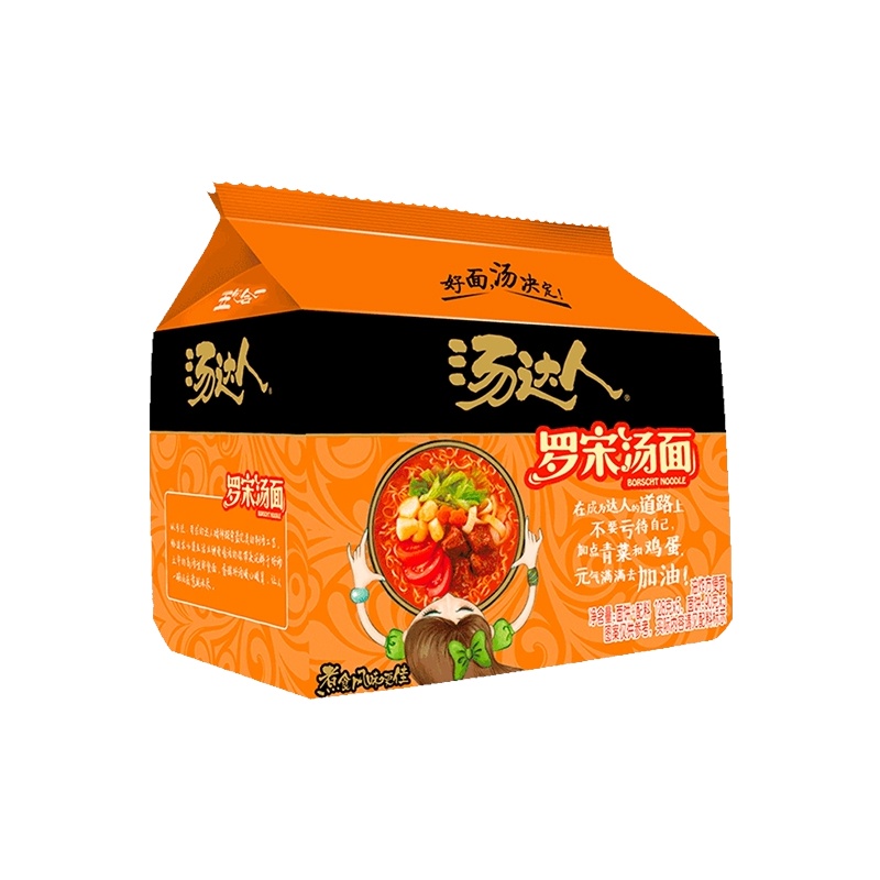统一汤达人方便面袋装128g*10包罗宋汤面