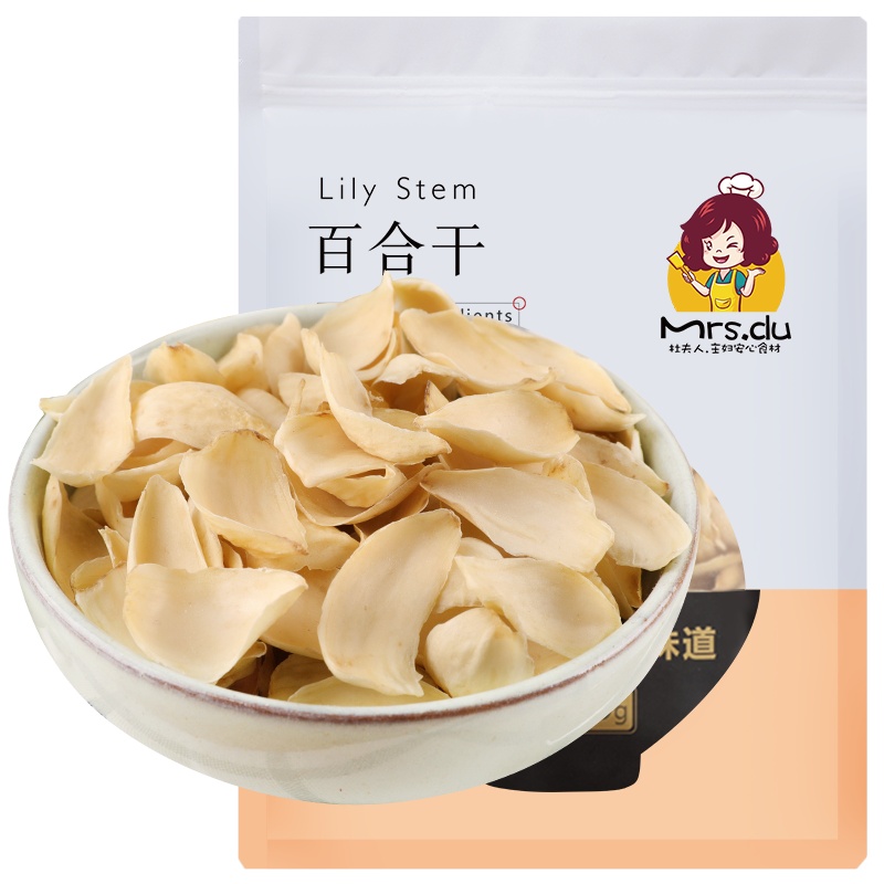 杜夫人 百合干200g 无硫新鲜百合干货特产 食用非特级兰州百合泡水