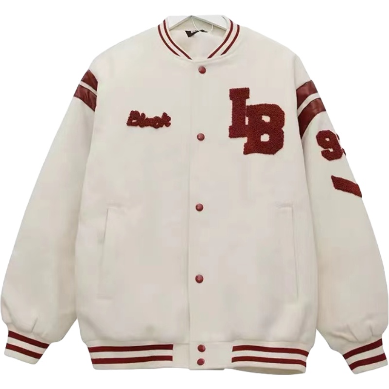 洛恋加厚棒球服女2021年秋冬新款韩版宽松美式复古夹克毛呢外套