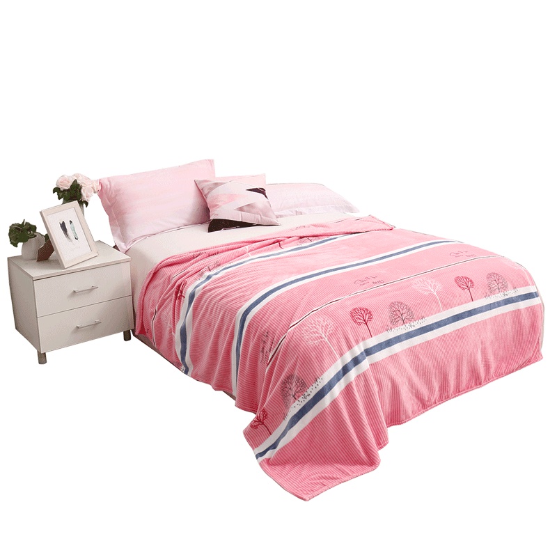 百丽丝家纺 水星出品 柔绒舒适法兰绒学生宿舍保暖毛毯2019新品