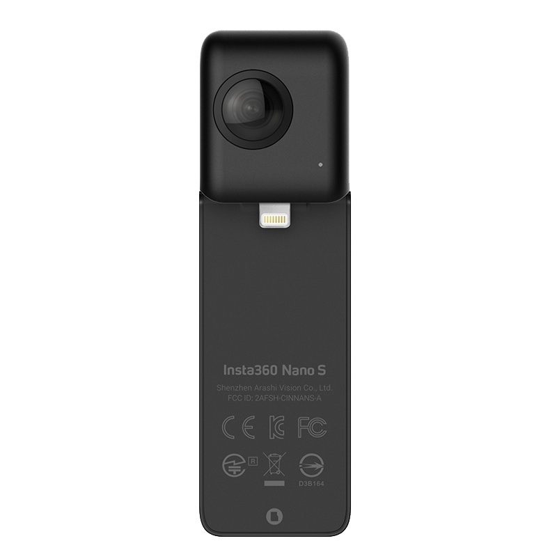 Insta360 Nano S VR全景数码相机防抖科技720度vlog直播摄像VR全景VR制作全景视频通话画中画视频抖音直播微博自拍一键成像2000万像素