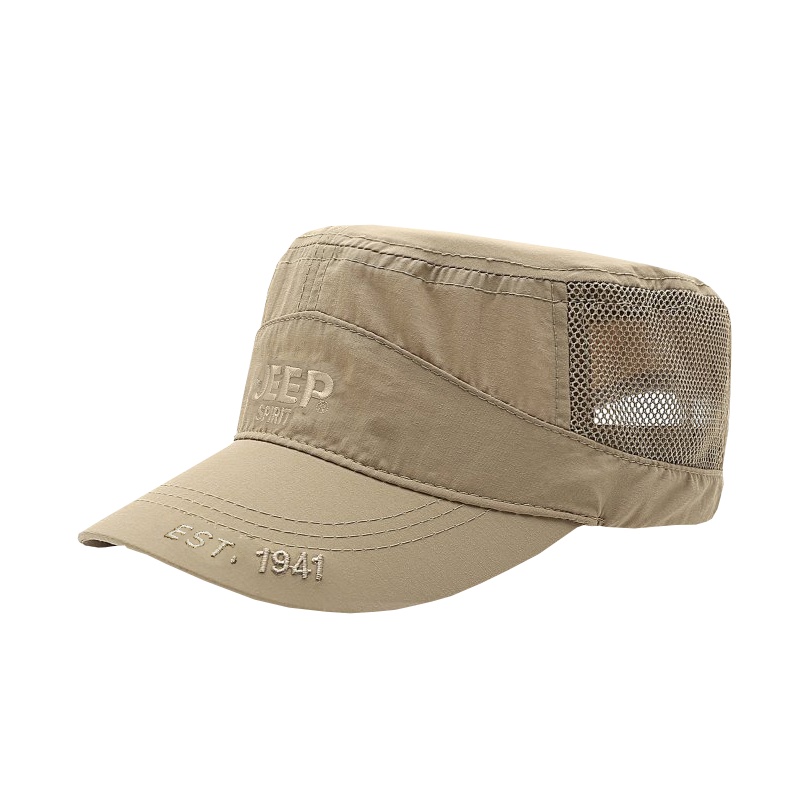 JEEP/吉普Jeep吉普专柜正品男士速干网格平顶帽子夏季透气户外休闲钓鱼遮阳JEEP SPIRIT